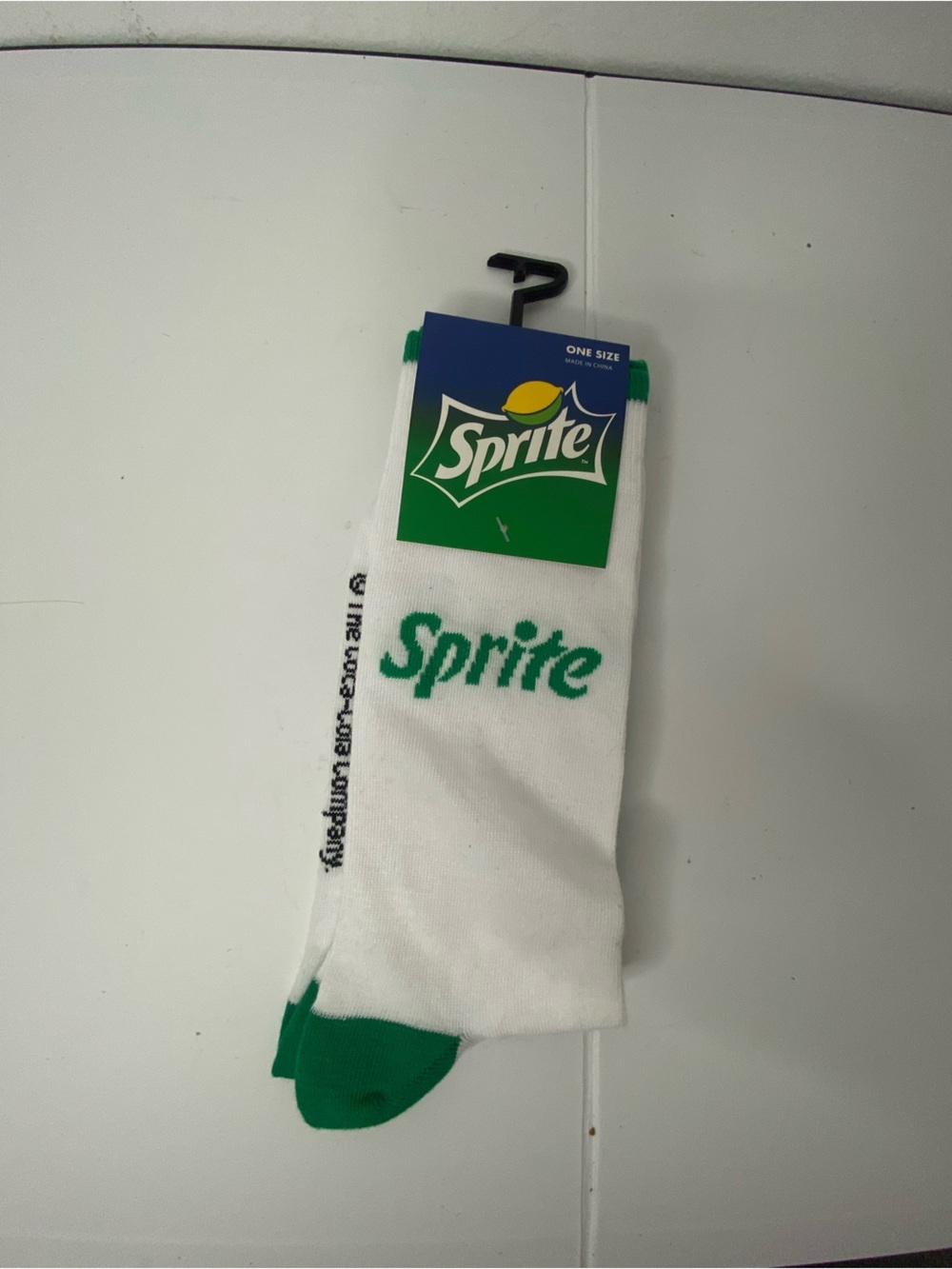 Sprite NWT White and Green Crew Socks - Branded Men’s Casual Socks 7-12